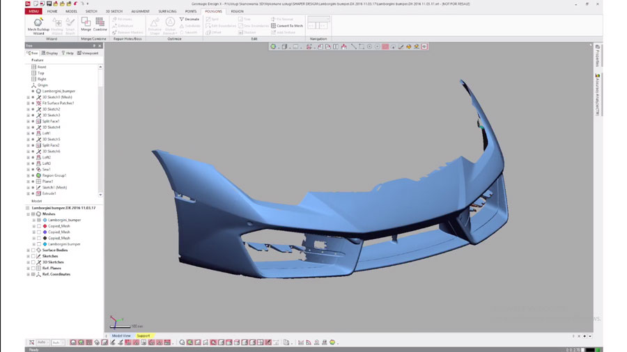 Reverse Engineering Car Bumper – Evatronix