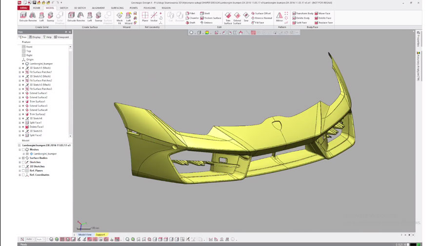 Reverse Engineering Car Bumper – Evatronix