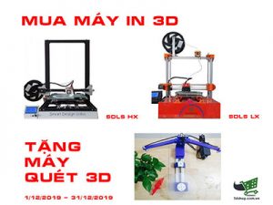 Mua máy in 3D tặng máy quét 3D